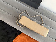 Okify CC Classic Flap Bag Beige Caviar Silver Hardware 25cm - 5