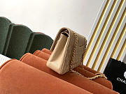 Okify CC Classic Flap Bag Beige Caviar Gold Hardware 25cm - 4