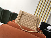 Okify CC Classic Flap Bag Beige Caviar Gold Hardware 25cm - 5