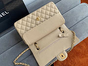 Okify CC Classic Flap Bag Beige Caviar Gold Hardware 25cm - 2