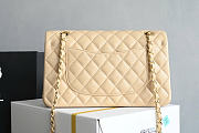 Okify CC Classic Flap Bag Beige Lambskin Gold Hardware 25cm - 5