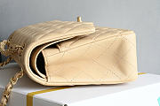 Okify CC Classic Flap Bag Beige Lambskin Gold Hardware 25cm - 2