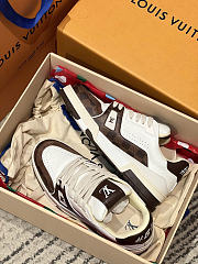 Okify Louis Vuitton Dark Brown Trainer Sneakers Unisex (has big size) - 6