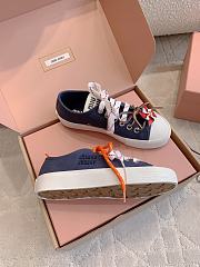 Okify MiuMiu Dark Blue Women Sneakers 29620 - 6