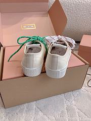 Okify MiuMiu Cream White Women Sneakers 29622 - 5
