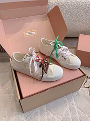 Okify MiuMiu Cream White Women Sneakers 29622 - 6
