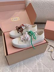 Okify MiuMiu Cream White Women Sneakers 29622 - 3