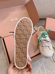 Okify MiuMiu Cream White Women Sneakers 29622 - 2