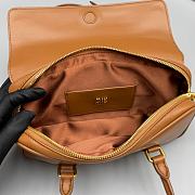 Okify MiuMiu Arcadie Leather Bag Brown 5BD282 24x11.5x5cm - 5