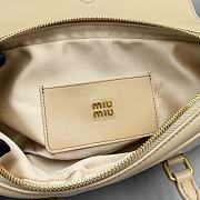 Okify MiuMiu Arcadie Leather Bag Cream White 5BD282 24x11.5x5cm - 4