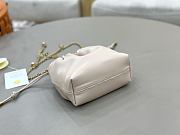 Okify Chloe Icons Shoulder Chain Bag Beige Soft Leather 17x16x8cm - 6