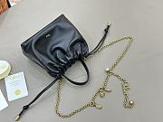 Okify Chloe Icons Shoulder Chain Bag Black Soft Leather 17x16x8cm - 5