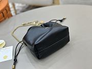 Okify Chloe Icons Shoulder Chain Bag Black Soft Leather 17x16x8cm - 4