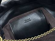 Okify Chloe Icons Shoulder Chain Bag Black Soft Leather 17x16x8cm - 3