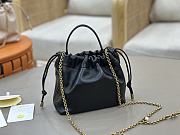 Okify Chloe Icons Shoulder Chain Bag Black Soft Leather 17x16x8cm - 6