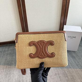 Okify Celine Raffia Pouch 25x17.5cm