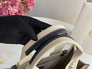 Okify Chloe Medium Woody Tote Bag Navy Blue And Beige 37x26x12cm - 3
