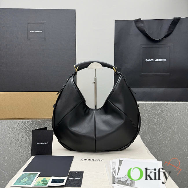 Okify YSL Mombasa Hobo Bag Black 40x33x3cm - 1