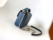 Okify Fendi Baguette Selleria Mini Bag Blue 20x13x5cm - 6