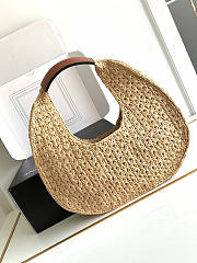 Okify Celine Classic Panier Hobo Bag Raffia Brown 33x16x4cm - 4