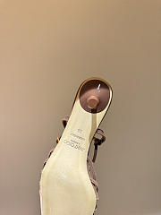 Okify Jimmy Choo Brown Suede High Heel Sandals With Rhinestone 6.5cm (has big size) - 3