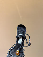 Okify Jimmy Choo Black Suede High Heel Sandals With Rhinestone 6.5cm (has big size) - 5