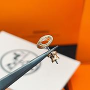 Okify Hermes Rose Gold Earrings Black H  - 2