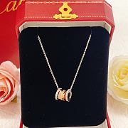 Okify Cartier 3 Circle Pendants Silver Gold Necklace With Diamonds - 3