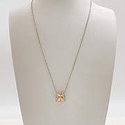 Okify Cartier 3 Circle Pendants Silver Gold Necklace With Diamonds - 2