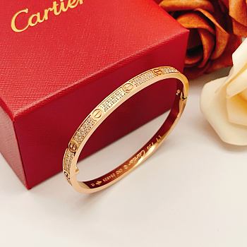 Okify Cartier Rose Gold Bracelet With Diamonds