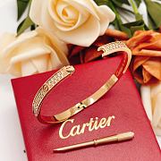 Okify Cartier Rose Gold Bracelet With Diamonds - 3
