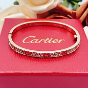 Okify Cartier Rose Gold Bracelet With Diamonds - 4