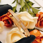 Okify Cartier Rose Gold Bracelet With Diamonds - 2