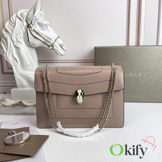Okify Bvlgari Serpenti Bag Beige 28x18x8.5cm - 1