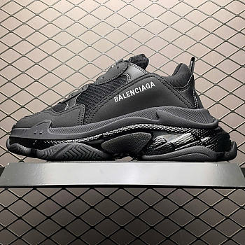 Okify Balenciaga Triple S Black Sneakers 29651 (has big size)
