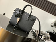 Okify YSL Sac De Jour Mini Bag Black Grain Leather Silver Hardware 22x18x11cm - 1