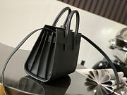 Okify YSL Sac De Jour Mini Bag Black Grain Leather Silver Hardware 22x18x11cm - 6