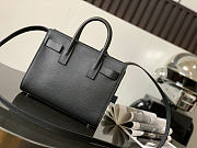 Okify YSL Sac De Jour Mini Bag Black Grain Leather Silver Hardware 22x18x11cm - 3