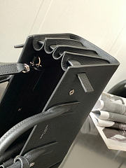 Okify YSL Sac De Jour Mini Bag Black Grain Leather Silver Hardware 22x18x11cm - 2