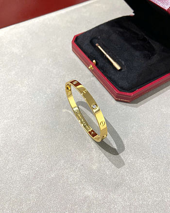 Okify Cartier Love Gold Bracelet With 4 Diamonds 6.1mm