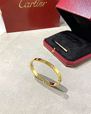 Okify Cartier Love Gold Bracelet With 4 Diamonds 6.1mm - 5