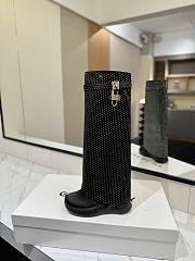 Okify Givenchy Black Women Boots With White Dots - 1