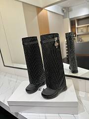 Okify Givenchy Black Women Boots With White Dots - 2