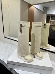 Okify Givenchy Women White High Boots 29654 - 5