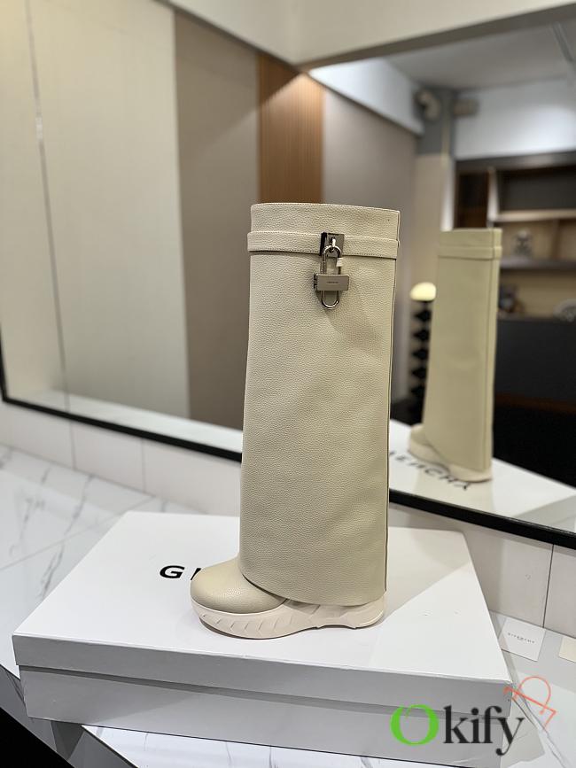 Okify Givenchy Women White High Boots 29654 - 1