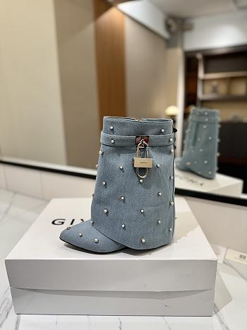 Okify Givenchy Denim Woman Boots With Pearls 8.5cm 