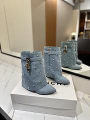 Okify Givenchy Denim Woman Boots With Pearls 8.5cm  - 2
