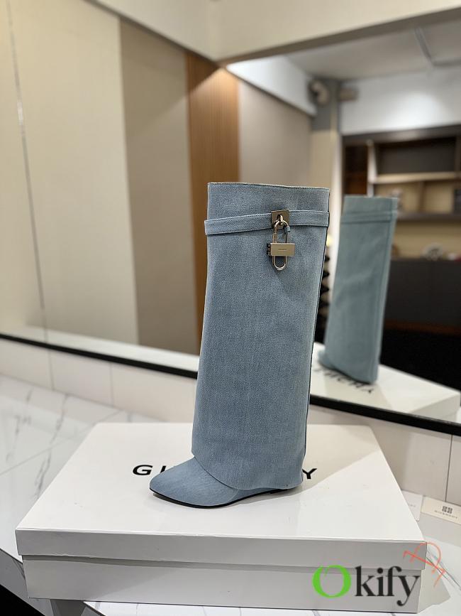 Okify Givenchy Woman Denim High Boots 8.5cm 29658 - 1