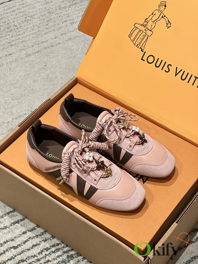 Okify Louis Vuitton Sneakeria Pink Women Sneakers  - 1