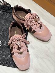 Okify Louis Vuitton Sneakeria Pink Women Sneakers  - 5